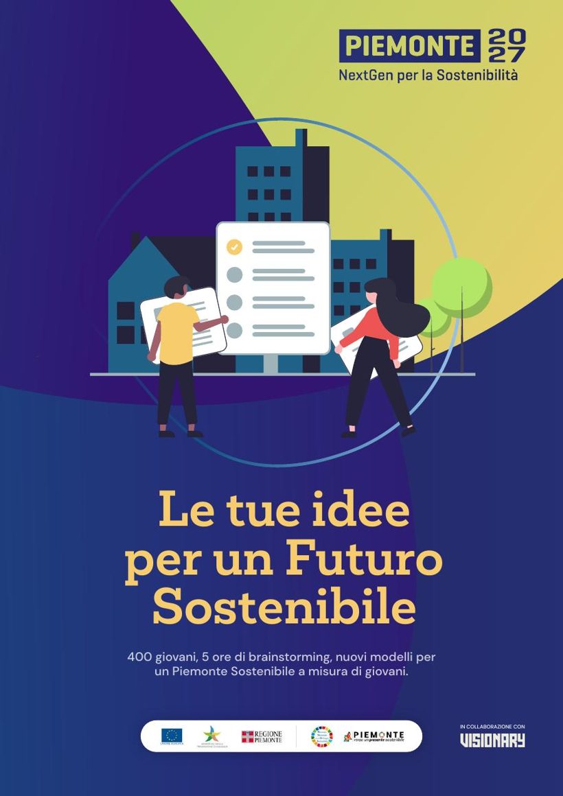 Copertina del manifesto Piemonte 2027 NextGen per la Sostenibilità