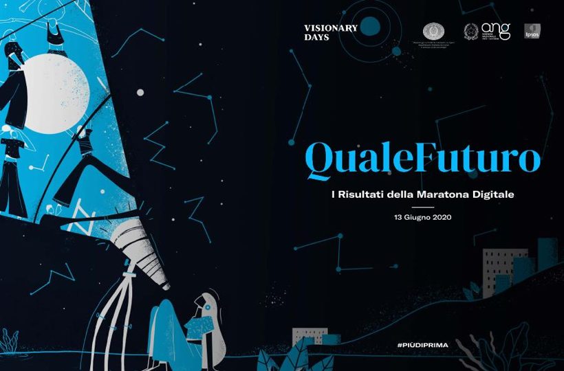 Copertina del report QualeFuturo con i risultati della maratona digitale